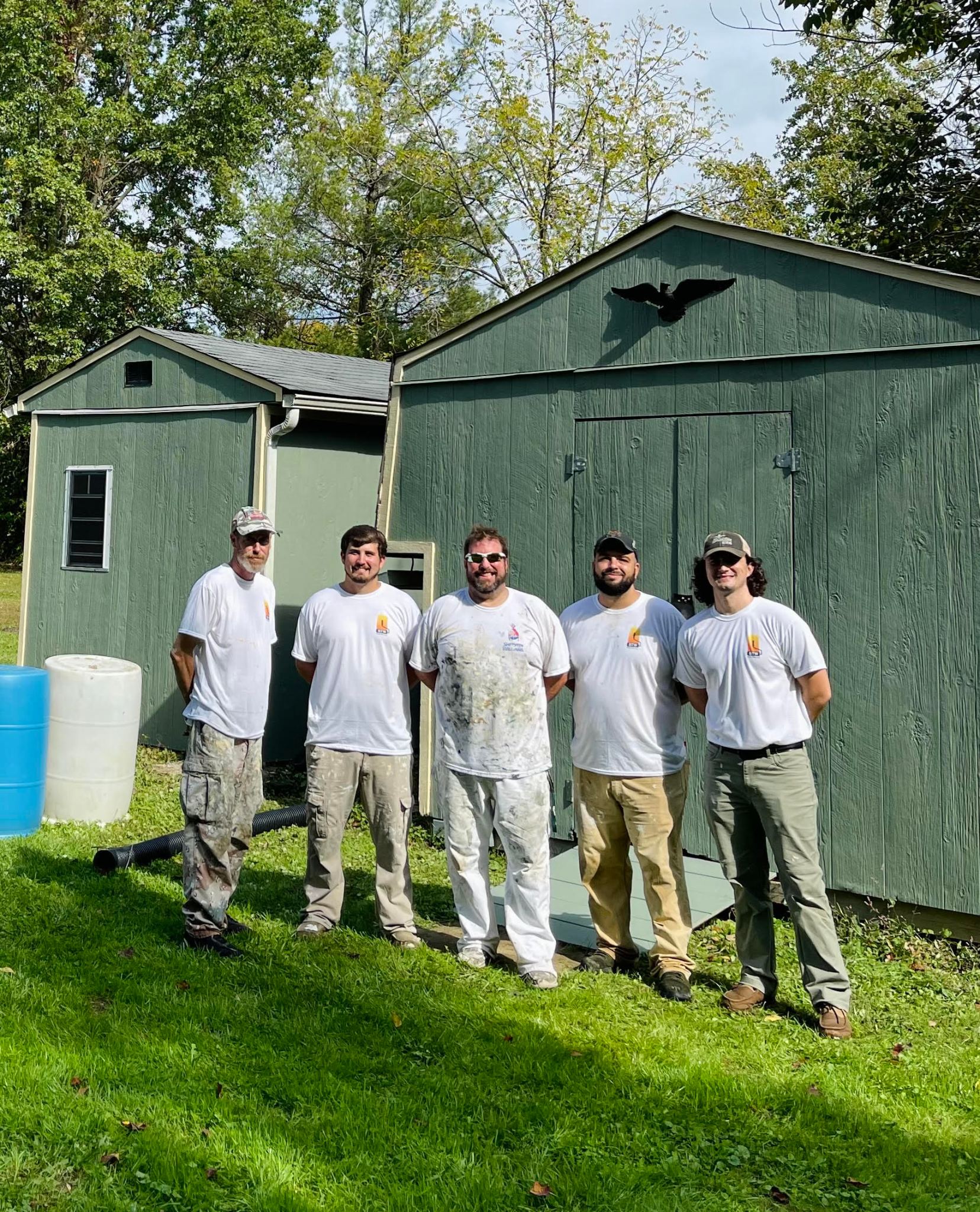 The BTW Painting crew on a job site