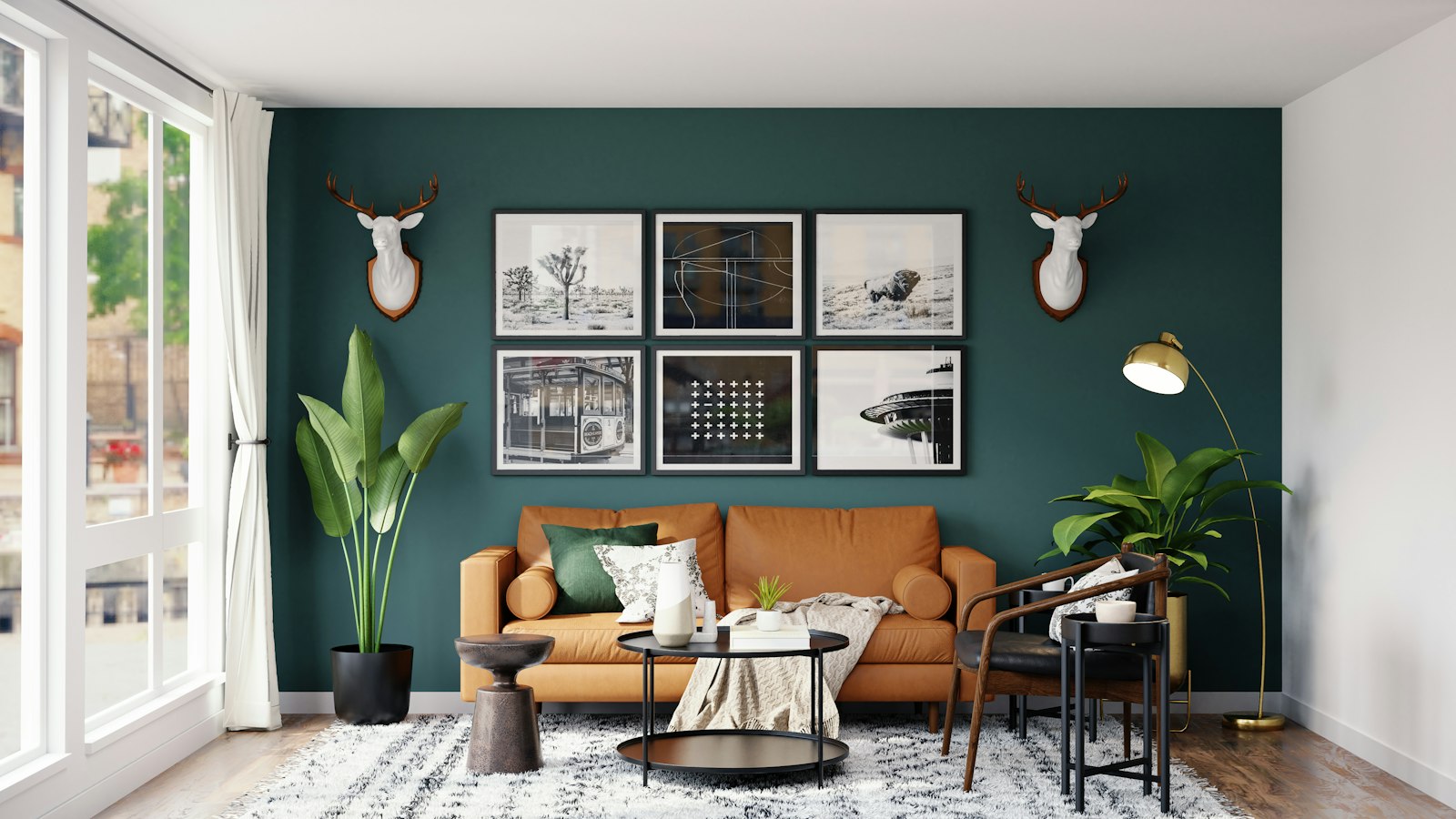Freshly painted living space